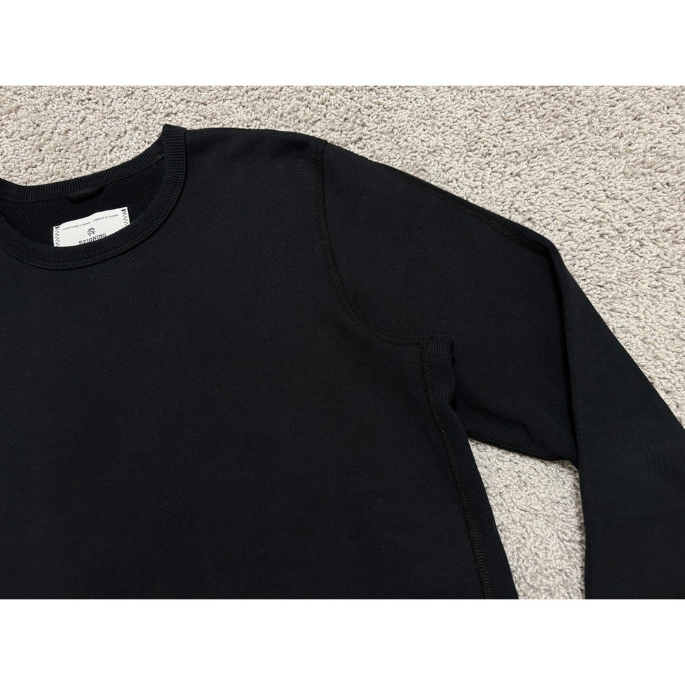 Reigning Champ Sweatshirt Crewneck Pullover Terry Slim Fit Black Mens Medium (M) - Picture 4 of 16